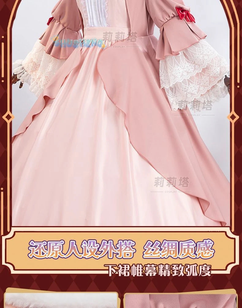 Victoric de Blois Cosplay costume Wig Anise Gosick Pink Dress Maid Lola Uniform Cloak hairpin Halloween Party Girls Women