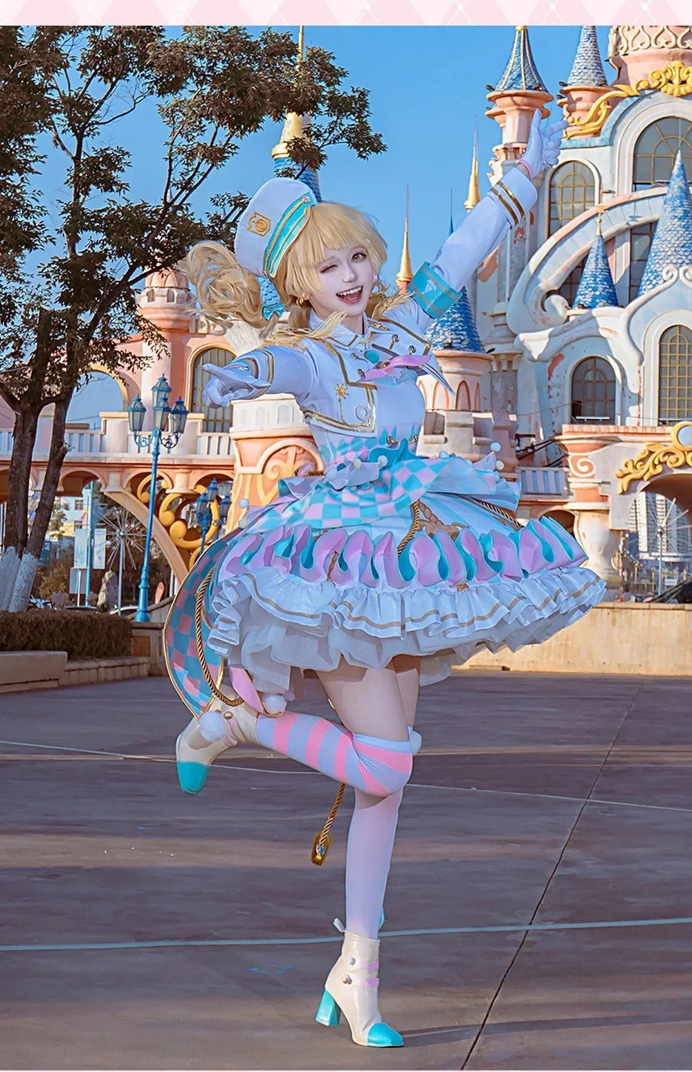 Anime BanG Dream! Kokoro Tsurumaki Cosplay Costume Dress Hat Glove Coat Hat Props Full Set Halloween Sweet Woman Lolita Uniform