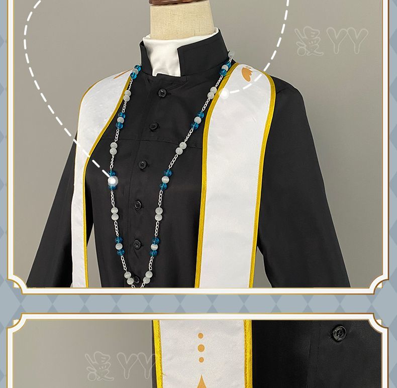Anime VTuber Kanae nijisanji Uniform Any Size Cosplay Costume Priest Costume With Necklace