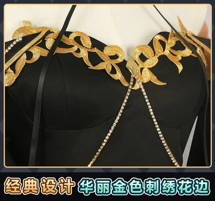 Code Geass cosplay C.C. New Halloween carnival sexy black evening dress party dress accessories prop C.C. A set of women