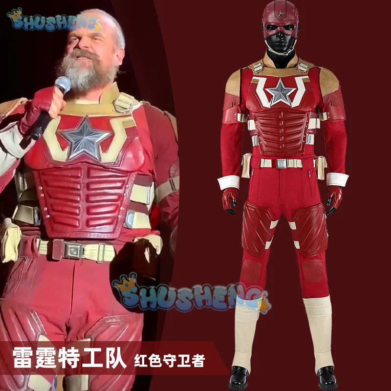 Movie Thunderbolts Red Guardian Cosplay Costume Uniform Halloween Carnival Party Christmas Play Role Clothes Clothing