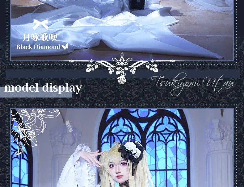 Tsukiyomi Utau Anime Shugo Chara Cosplay Costume Halloween Carnival Sweet Gothic Dress Wig Women Lolita Prop Accessories Uniform
