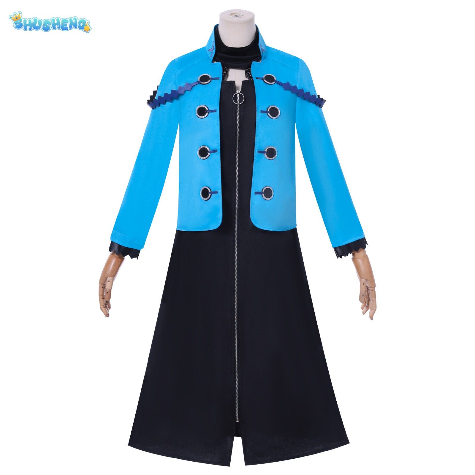 Anime Virgin Punk Cosplay Ubu Kanpi Costume Adult Women Dress Coat Headband Stockings Outfits Halloween Carnival Party Suit