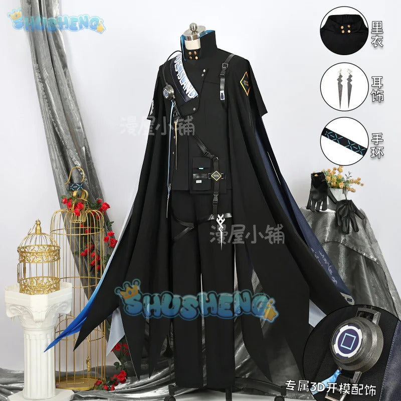 Arknights Aefanyl Logos Cosplay Costume Uniform Earrings Ears Rhodes Island Elite Operator Halloween Party Women Men