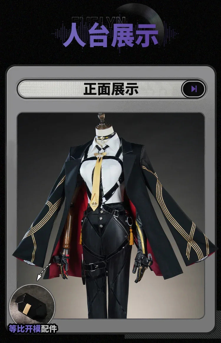 Game Zenless Zone Zero Evelyn Chevalier Cosplay Costume Uniform Halloween Carnival Party Christmas Play Role Clothes Clothing
