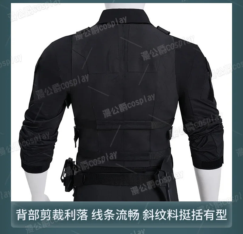 Movie Frank Castle Cosplay Daredevil Cos Born Again Costume Halloween Men's Fantasy Uniform Coat Pants Props Shoes Handsome Set