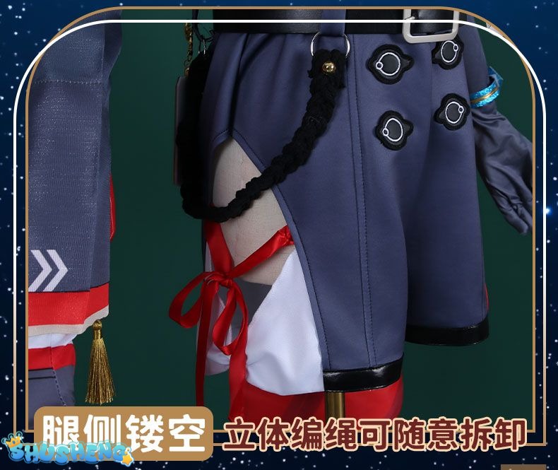 Topaz Cosplay Costume Honkai Star Rail Dress Headwear Full Set Outfits Carnival Party Gifts