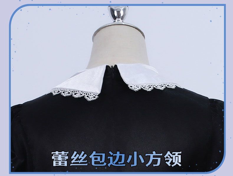 Stocking Anarchy Cosplay Panty & Stocking Black Dress Uniform Long Blue Halloween Party Outfits for Women