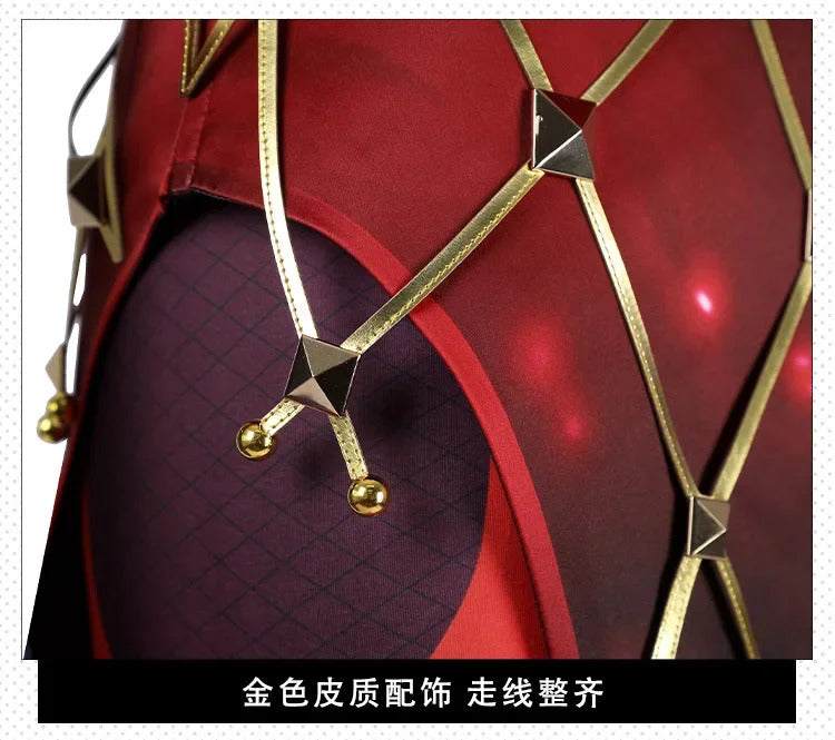 Game Rivals Scarlet Cosplay Witch Costume Emporium Matron Red Top Skirt Outfit Full Set Halloween Scarlet Fantasia Costumes