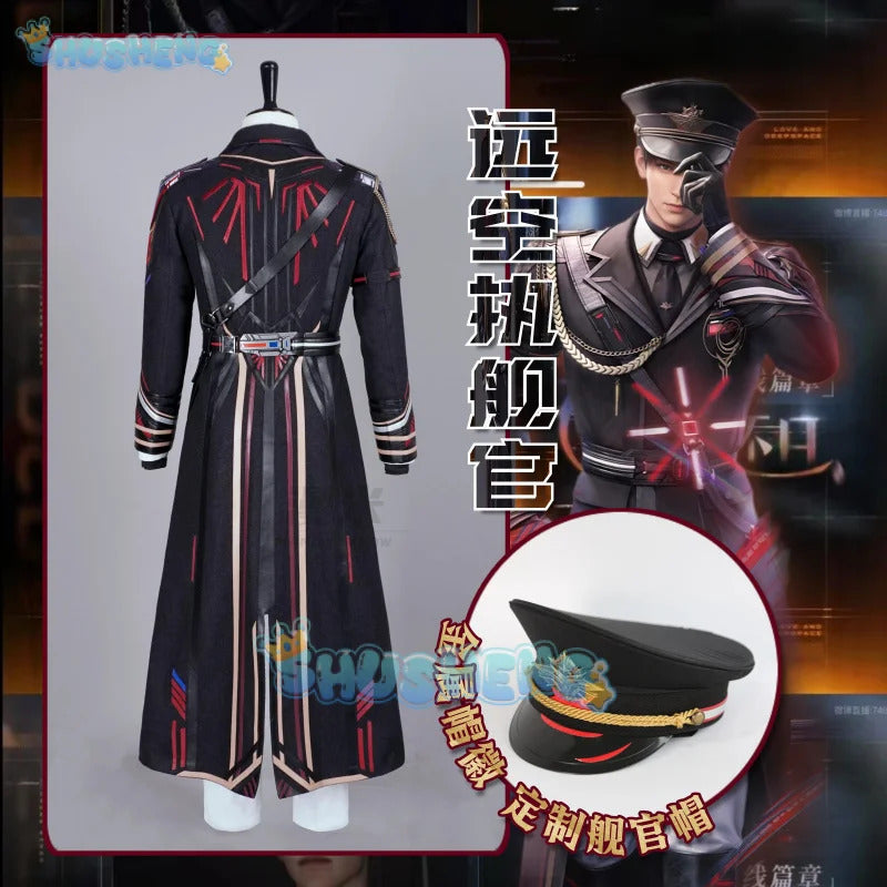 Shusheng-R Love And Deepspace Caleb Cosplay Costume Far Air Naval Officer Uniform Halloween Party for Women Men Carnival