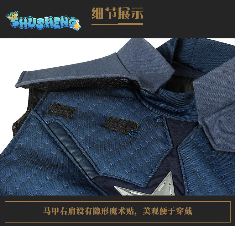 Film Avengers:Endgame Cosplay Captain America Complete set of combat clothing props jumpsuit for sale in stock