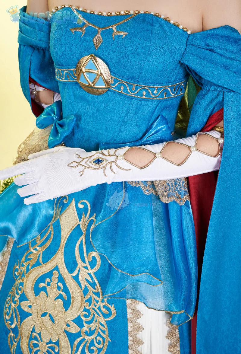 Zelda Cosplay Costume Halloween party wig Elf ears Accessories gorgeous cute Lolita dress Zelda princess Woman set