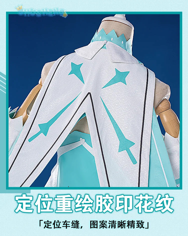 Honkai impact 3rd Kiana kaslana winter Princess cosplay costume cloak and Crown props full set uniform Carnival Halloween set