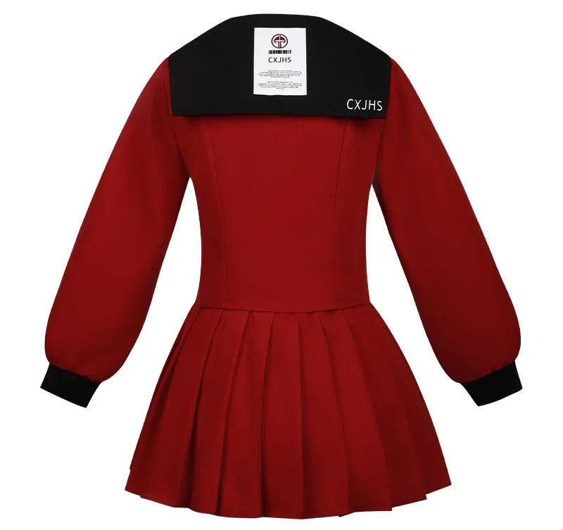 Tsukumo Kako The Hundred Line -Last Defense Academy- Cosplay costume Women Sweet JK Uniform Shirt Skirt Socks Tie Full Set