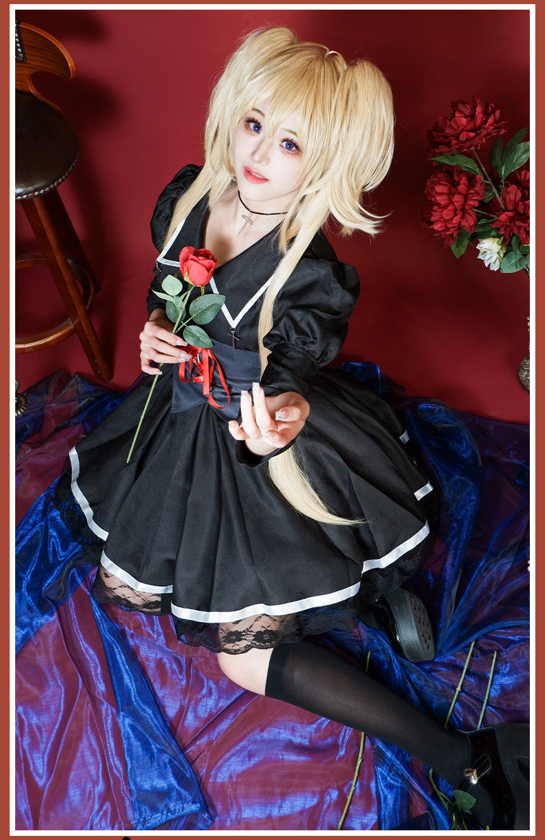 Anime Shugo Chara Cosplay Costumes Hoshina Utau Dresses Tsukiyomi Utau Girl's Princess Dress Suit Halloween Party Wigs Gifts