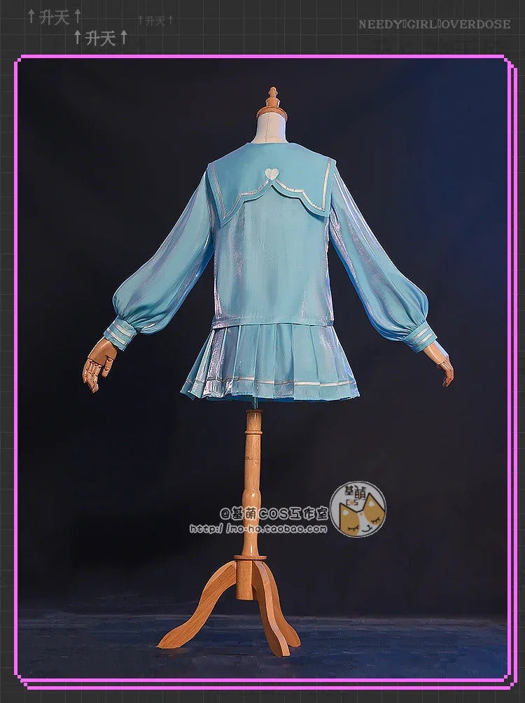 NEEDY GIRL OVERDOSE Rain Cosplay Costume Uniform Halloween Carnival Party Christmas Play Role Clothes Clothing for Women