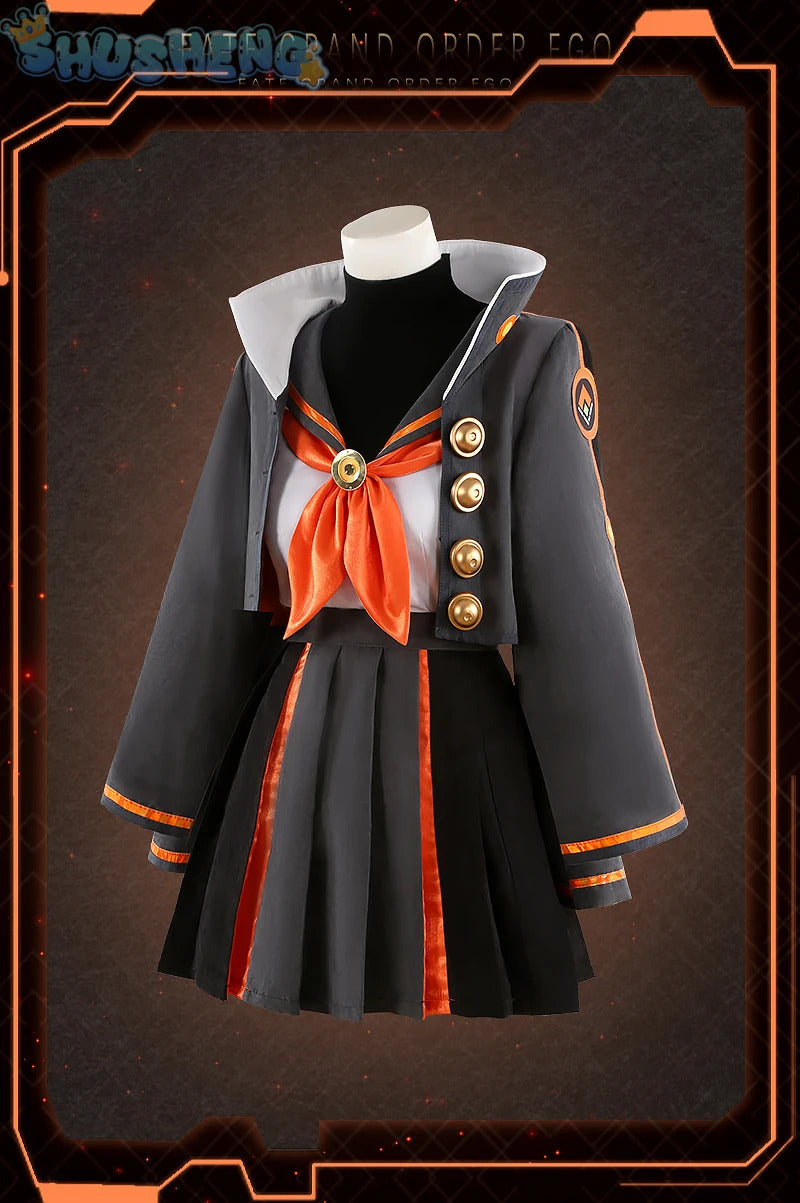 FGO Kishinami Hakuno Fate grand Order Cosplay Costume Hat tie short skirt sweet JK uniform campus sailor Halloween party suit