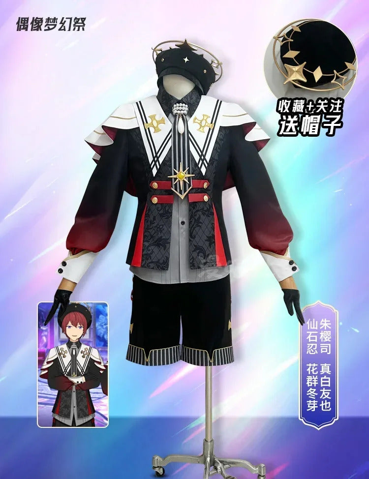 Together Stars!Suo Tsukasa Mashiro Tomoya Sengoku Shinobu Hanamura Fuyume Cosplay Costume Uniform Halloween Carnival Party