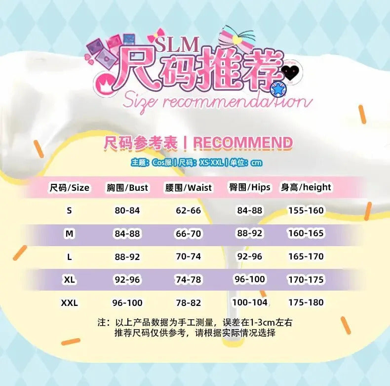 Anime Manaka Laala Pripara Cosplay Costume New Sweet Lolita Dress Wig Accessories Props Uniform Men and Women Cute Maid Set
