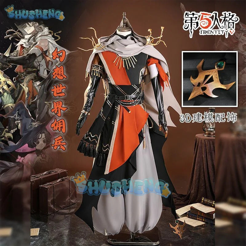 Shusheng-R Identity Ⅴ Mercenary Naib Subedar Cosplay Costume Uniform Halloween Carnival Party Christmas Play Role Clothes Clothing