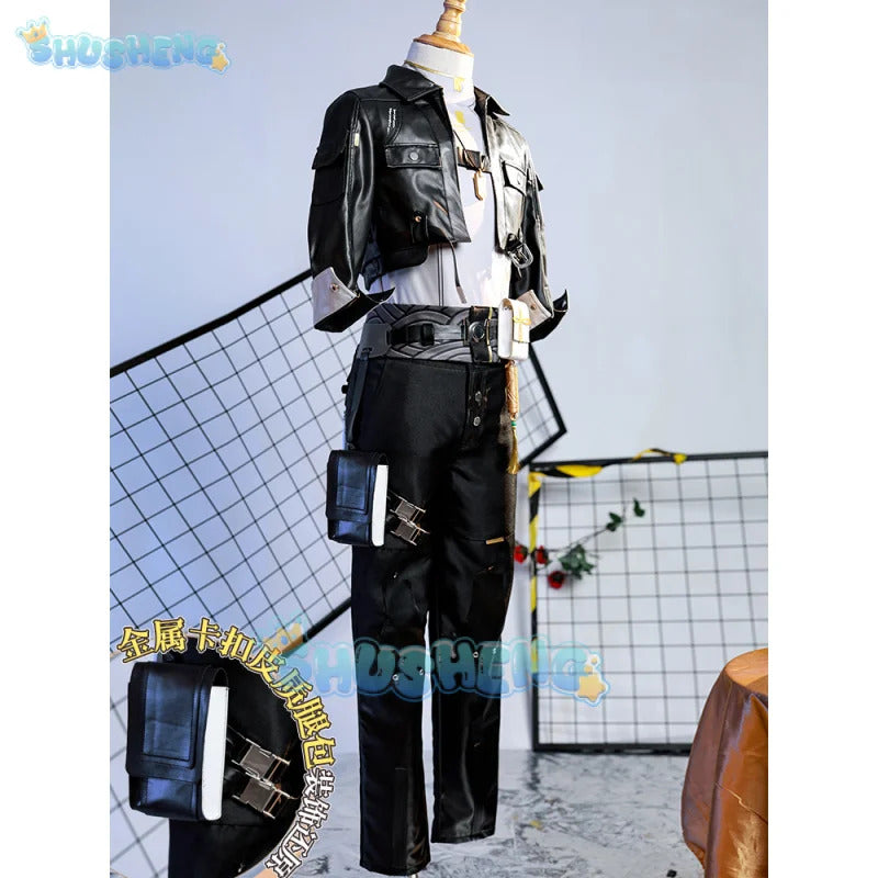 Wuthering Waves Rover Cosplay Costume Wig Male Uniform Main Character Resonator Necklace Halloween Party Women Men Props