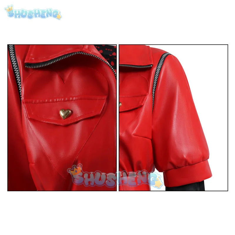2024 Halloween Red Cosplay Costume Descendants Queen Of Hearts' Daughter Uniform Set The Rise Of Princess Full Outfits Shusheng