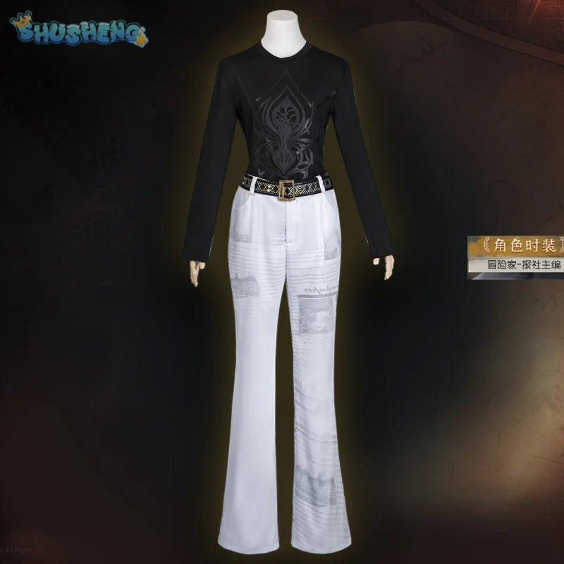 Identity Ⅴ cosplay Kurt Frank Explorer costume coat pants belt sunglasses Halloween party fashion casual uniform woman man set