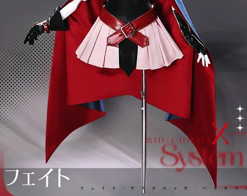 Fate Testarossa Harlaown Magical Girl Lyrical Nanoha Fate Cosplay Lightning 01 Costume Halloween women dress props wig new set