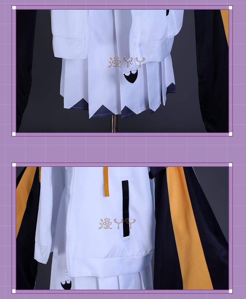 Anime Vtuber Cosplay Petra Gurin Outfit Jumpsuit Coat Pleated Skirt Fishbone Clip Suit Wig Role Play Halloween Party Costume