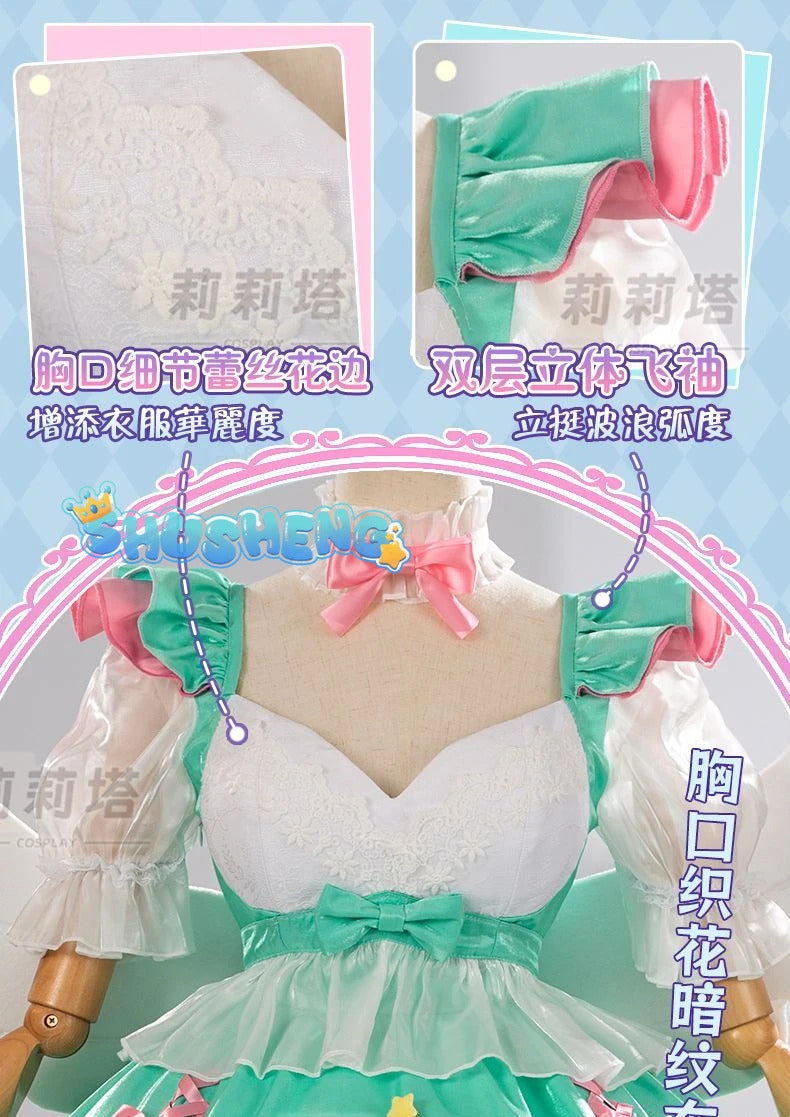 Miku cosplay cute princess Loli dress Miku wig play a full set of dresses for Christmas and Halloween
