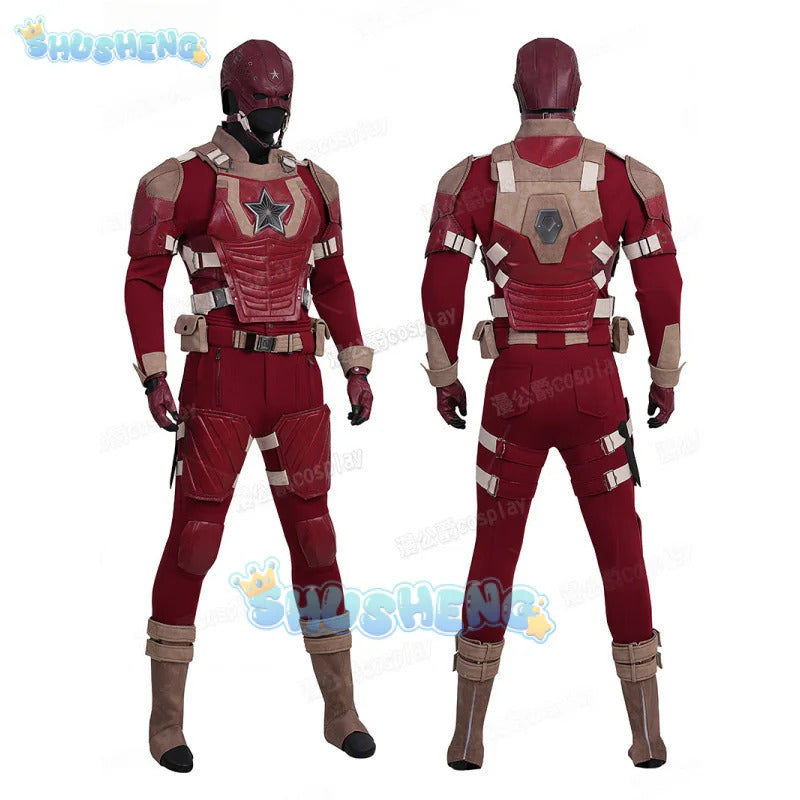 Movie Thunderbolts Red Guardian Cosplay Costume Uniform Halloween Carnival Party Christmas Play Role Clothes Clothing for Men