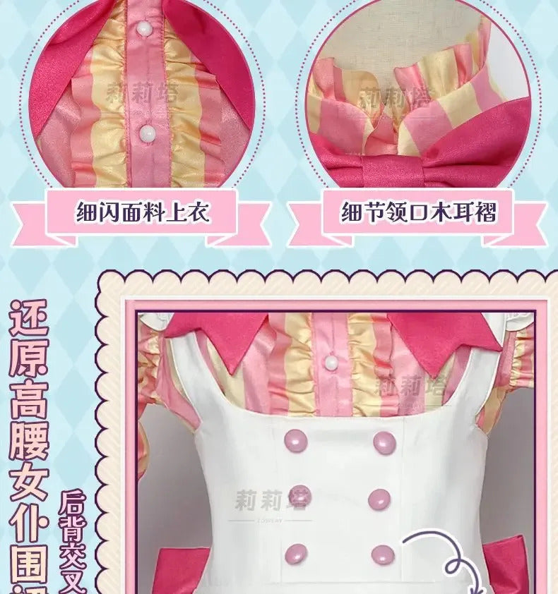 Anime Manaka Laala Pripara Cosplay Costume New Sweet Lolita Dress Wig Accessories Props Uniform Men and Women Cute Maid Set