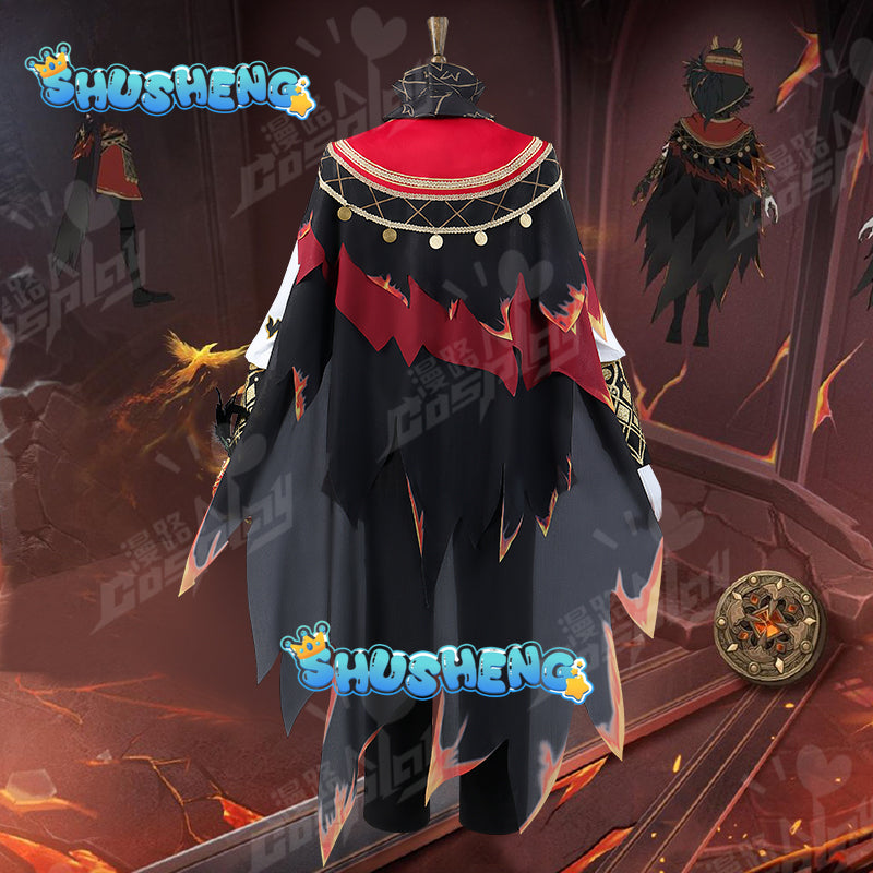 Norton Campbell Cosplay Game Identity V Prospector Costume Wig Red Uniform Suit Halloween Party Royal Clothing for Man