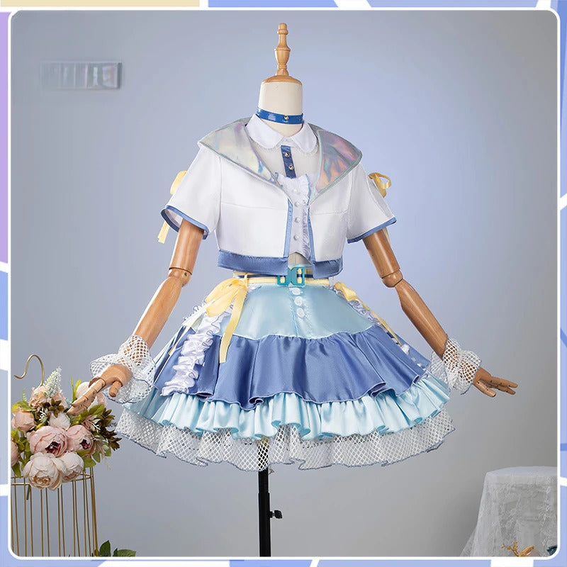 Shusheng-N Gakuen IDOLM@STER Kotone Fujita Cosplay Costume Halloween Carnival Sweet Lolita Dress Accessories Props Wig Men's Women's Set