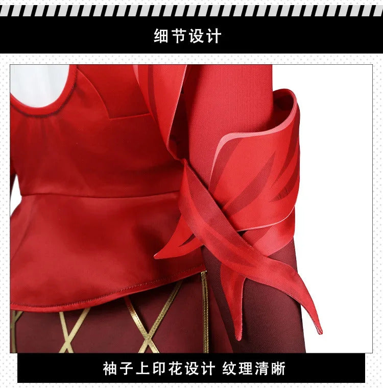 Game Rivals Scarlet Cosplay Witch Costume Emporium Matron Red Top Skirt Outfit Full Set Halloween Scarlet Fantasia Costumes