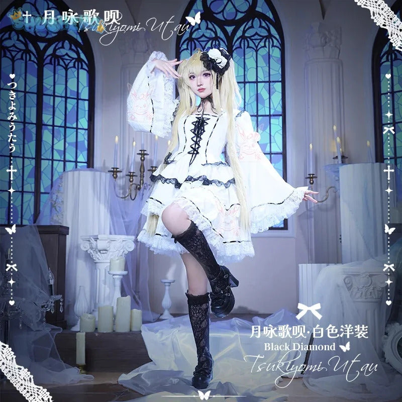 Tsukiyomi Utau Anime Shugo Chara Cosplay Costume Halloween Carnival Sweet Gothic Dress Wig Women Lolita Prop Accessories Uniform