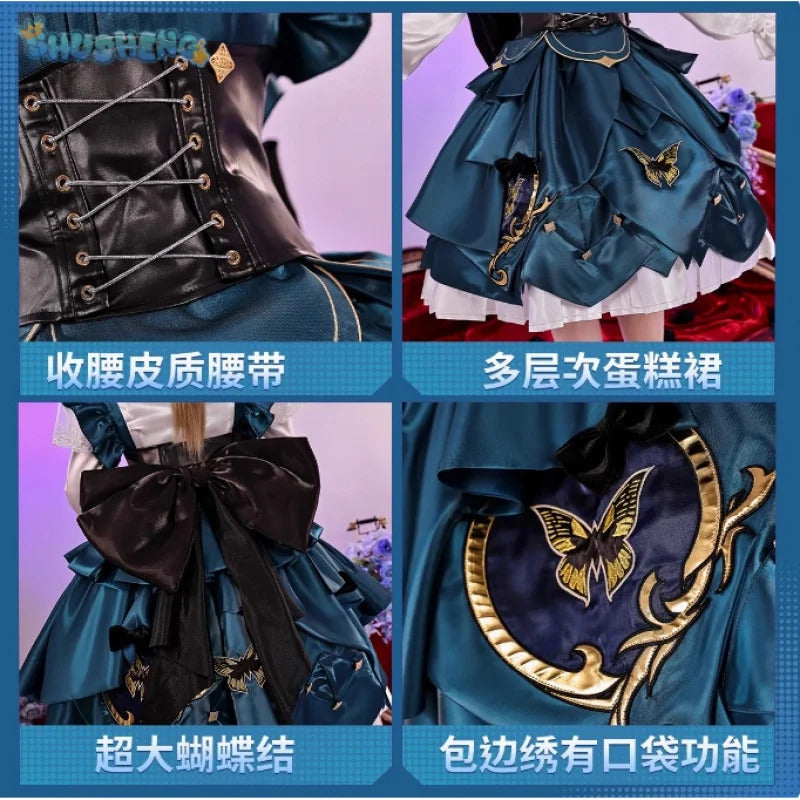 Shusheng-R Identity Ⅴ cosplay Emma Woods Gardener specimen gallery costume Halloween party lolita dress hat waist cover props shirt girl