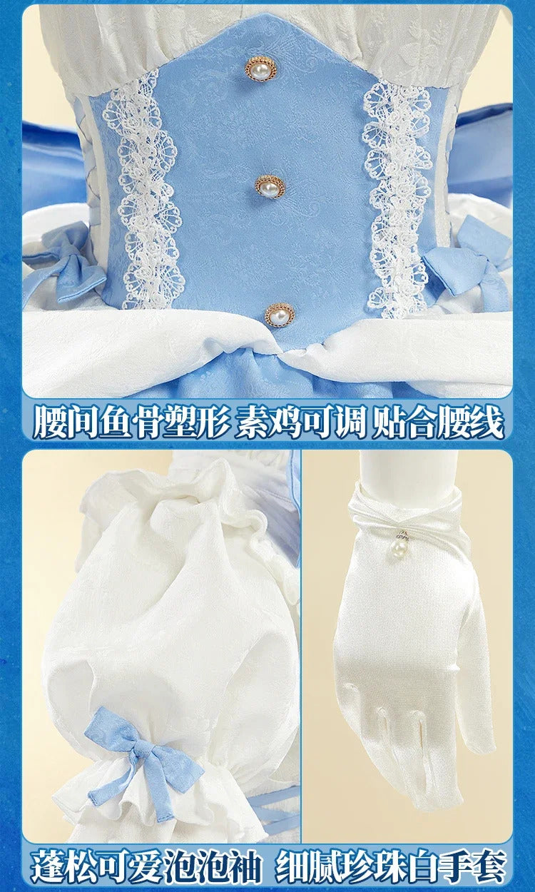 Shusheng-R Anime Re:Zero Rem cosplay costume Halloween carnival Gothic dress Lolita Sweet dress accessories props girls Rem uniform set