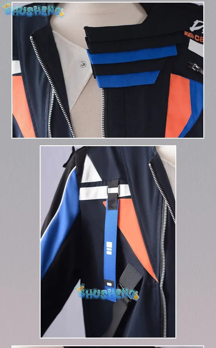 Game:Love And Deepspace Cosplay Caleb Childhood Friend Cos Costume Jacket Daywear Metal Square Necklace