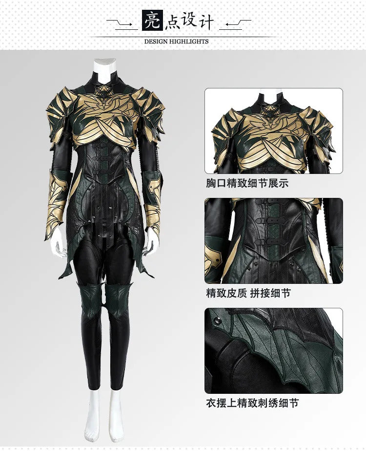 Game Baldur's Gate 3 Minthara Cosplay Costume Women Leathe Battle Suit with Accessories Halloween Carnival Party Outfits