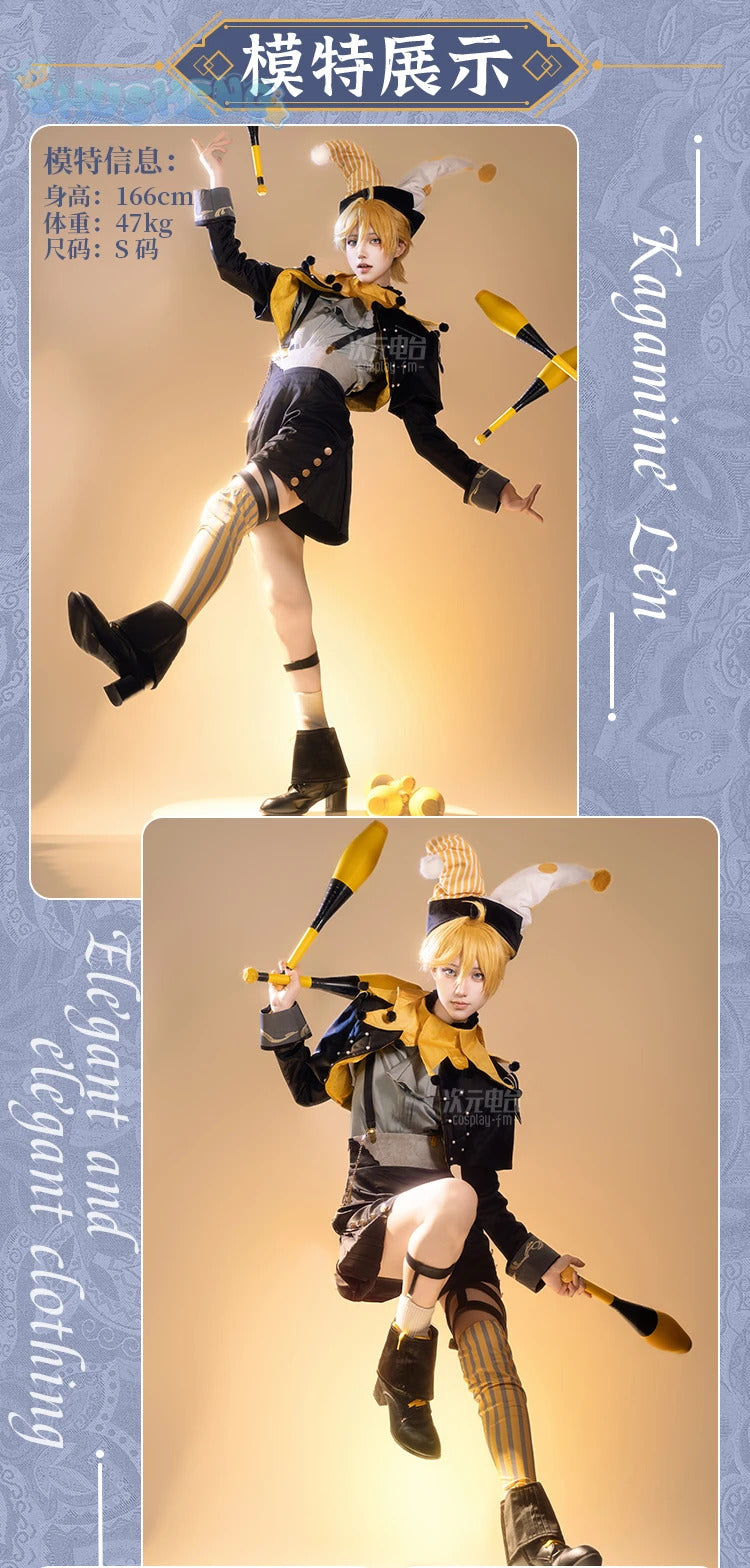 Anime Kagamin Len Rin Cosplay Costume Hat scarf socks accessories Halloween Christmas cute fashion Woman Men Len New uniform set