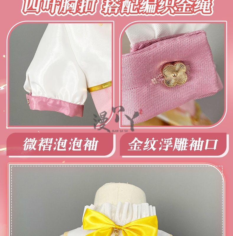 Virtual YouTuber Ace Taffy Cosplay Costume Dress Hat Bow Gloves Hairpin Shirt For Game Party Custom Made