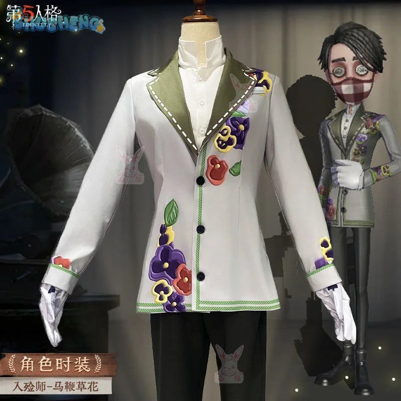 Shusheng-N Game Identity Ⅴ Aesop Carl Embalmer Cosplay Costume Suit, mask, gloves, shirt set Halloween party men's and women's uniforms