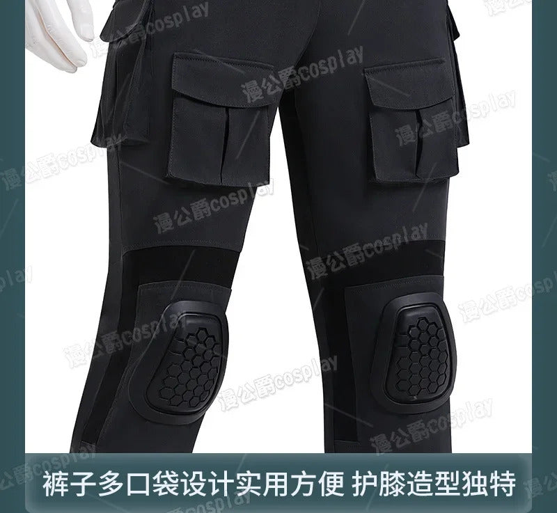 Movie Frank Castle Cosplay Daredevil Cos Born Again Costume Halloween Men's Fantasy Uniform Coat Pants Props Shoes Handsome Set