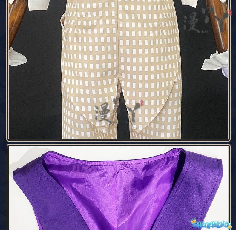 Jose Baden Cosplay Game Identity V Costume Pirate Radio First Costume Grid Uniform Suit Halloween Party Outfit for Man