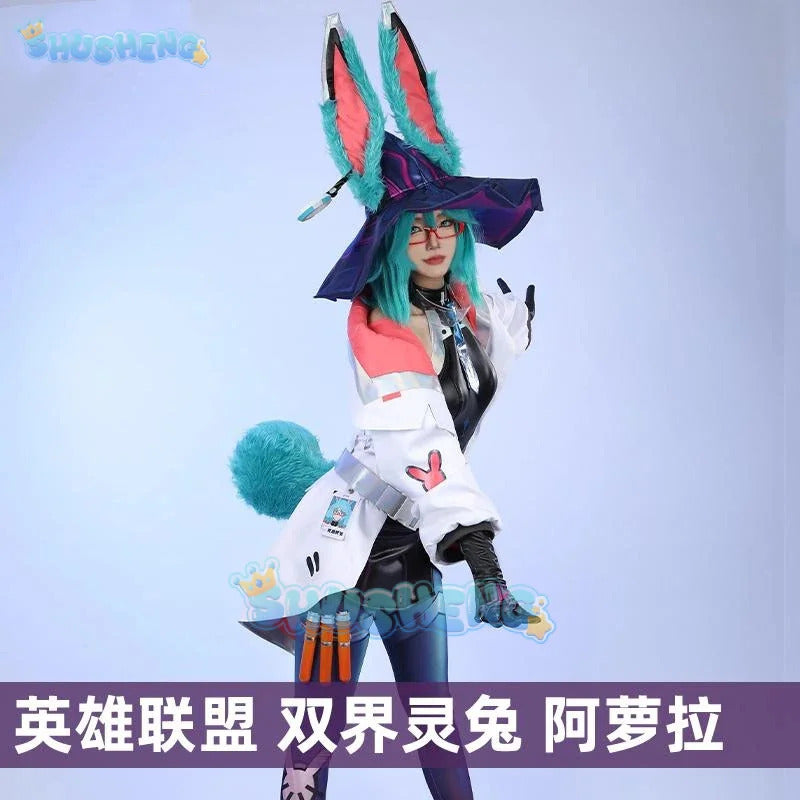 Shusheng LoL Aurora The Witch Between Worlds Cosplay Costume Uniform Hallowen Carnival Party Play Role Clothing for Wome