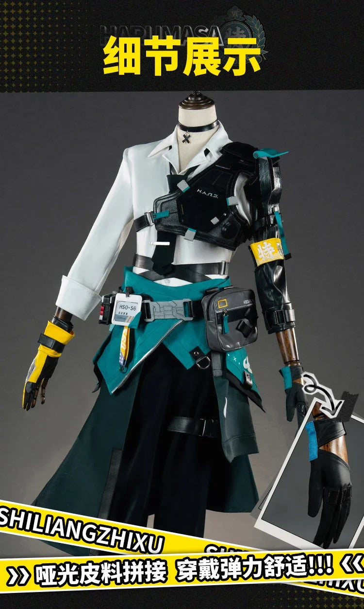 Asaba Harumasa Cosplay Costume Game Zenless Zone Zero Fashion Handsome Battle Uniform Halloween Party Role Play Clothing