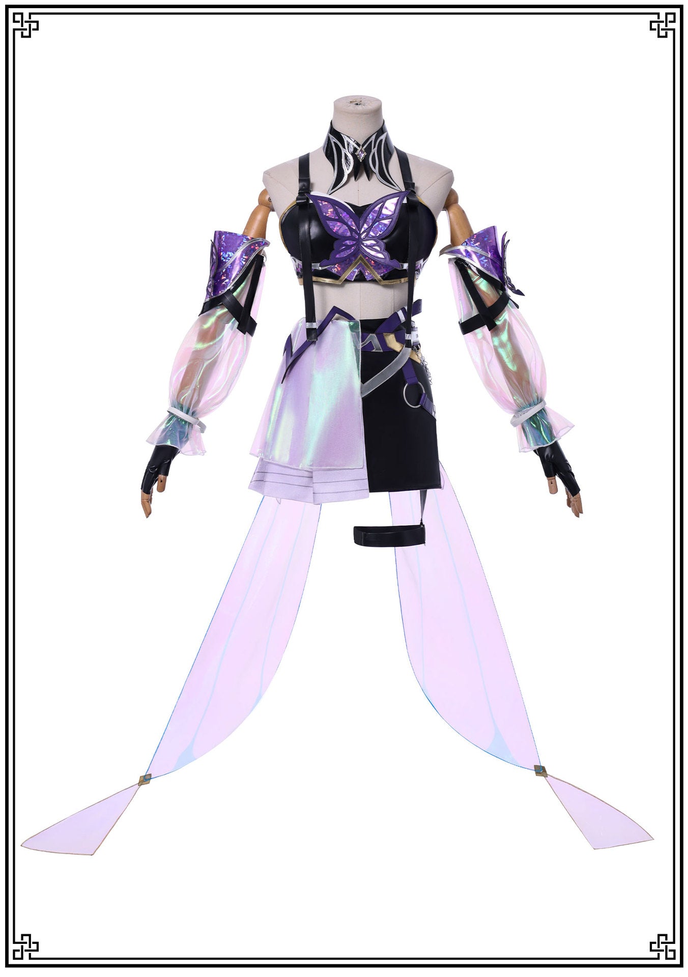 New Honor Of Kings A Ke Cosplay Costume Tops Skirt Sleeves Set For Game Party Custom Made