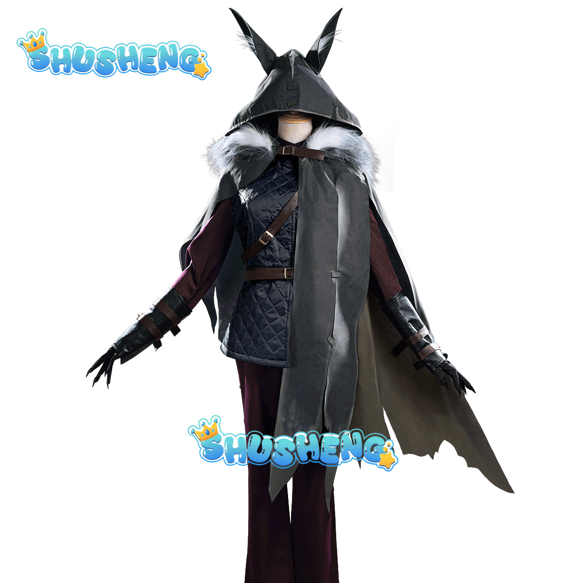 Anime Game Identity V Night Watch Ithaqua Cosplay Costume Hunters Wig Hooded Cloak Cape Uniform Man Halloween Carnival Suit