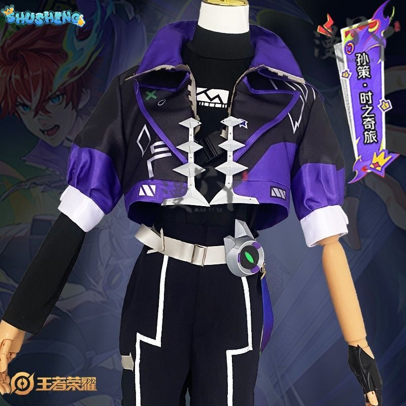 Honor of Kings Sun Ce Journey of Time Men Cosplay Costume Cos Game Anime Party Uniform Hallowen Play Role Clothes Clothing